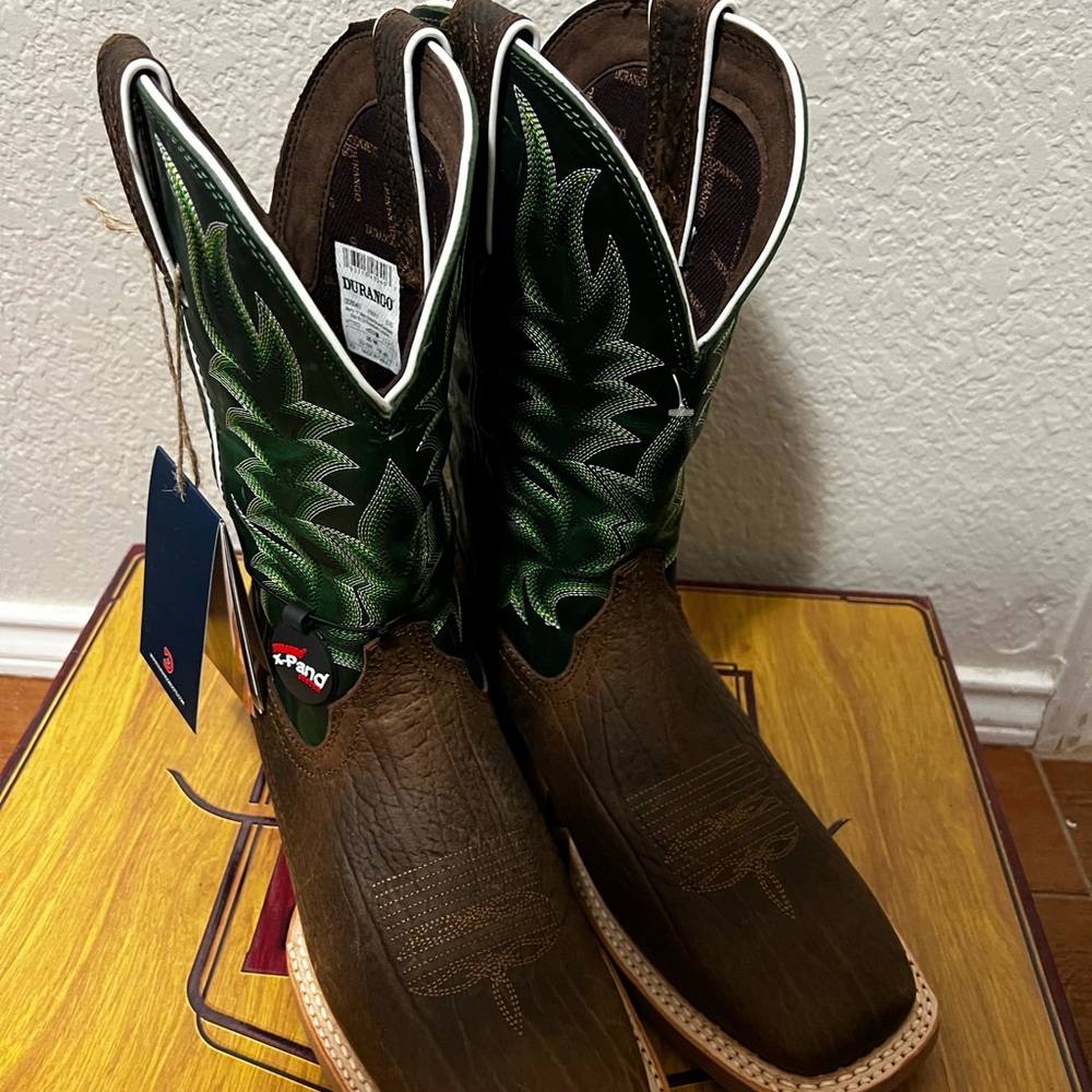 Durango Men's Brown and Green Western Boots